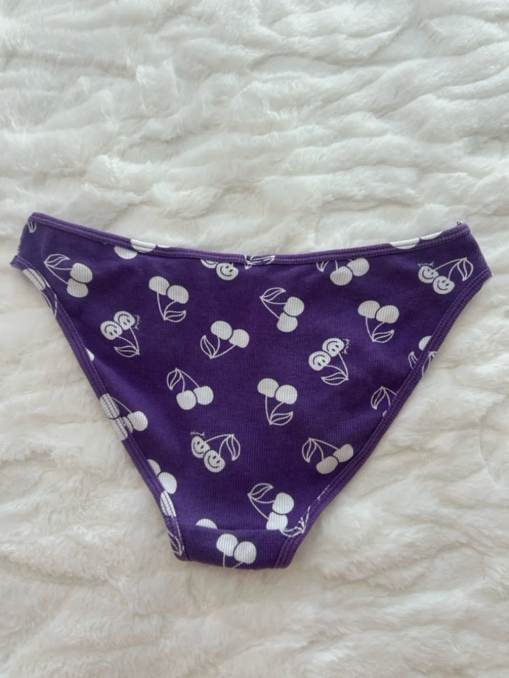PINK Victoria’s Secret Bikini Ribbed Cherry Print Panty L